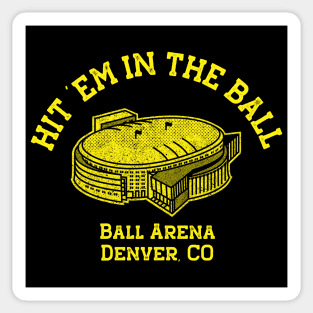 Hit 'Em In The Ball (gold version) Sticker